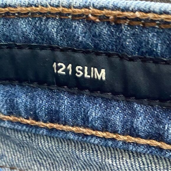 Lucky Brand 121 Slim Blue Straight Leg Denim Jeans Mens Size 33x30 - Picture 7 of 7